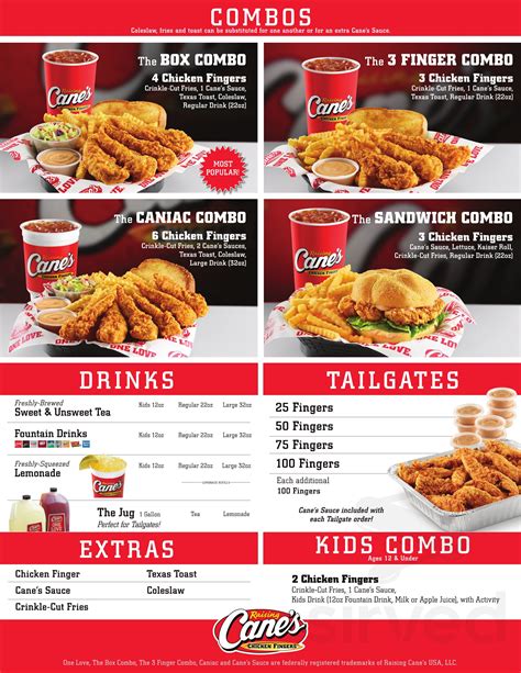 raising cans menu